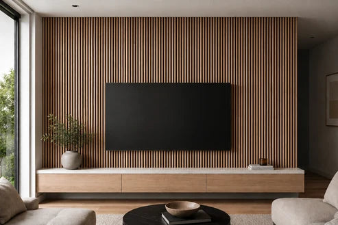 Collection 36 Rounded Acoustic Slat Wall Panels- Multiple colour options