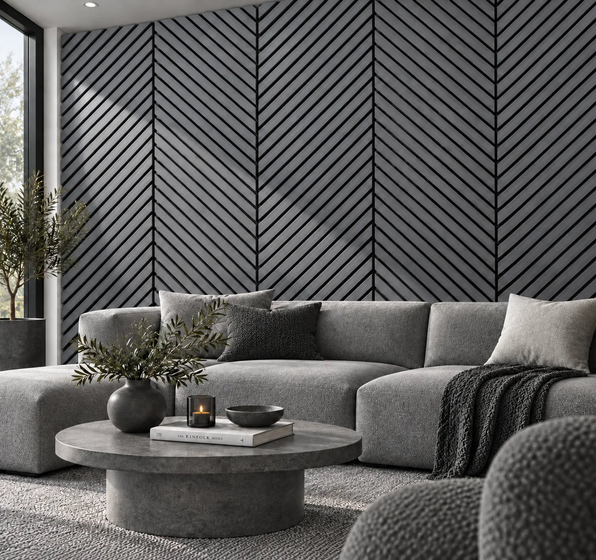 Heritage Chevron Acoustic Wall Panels - Multiple Colour Options