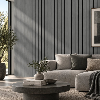 Grand Wide Slat Acoustic Wall Panels- 5cm Wide - Multiple Colour Options