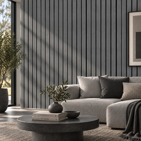 Grand Wide Slat Acoustic Wall Panels- 5cm Wide - Multiple Colour Options