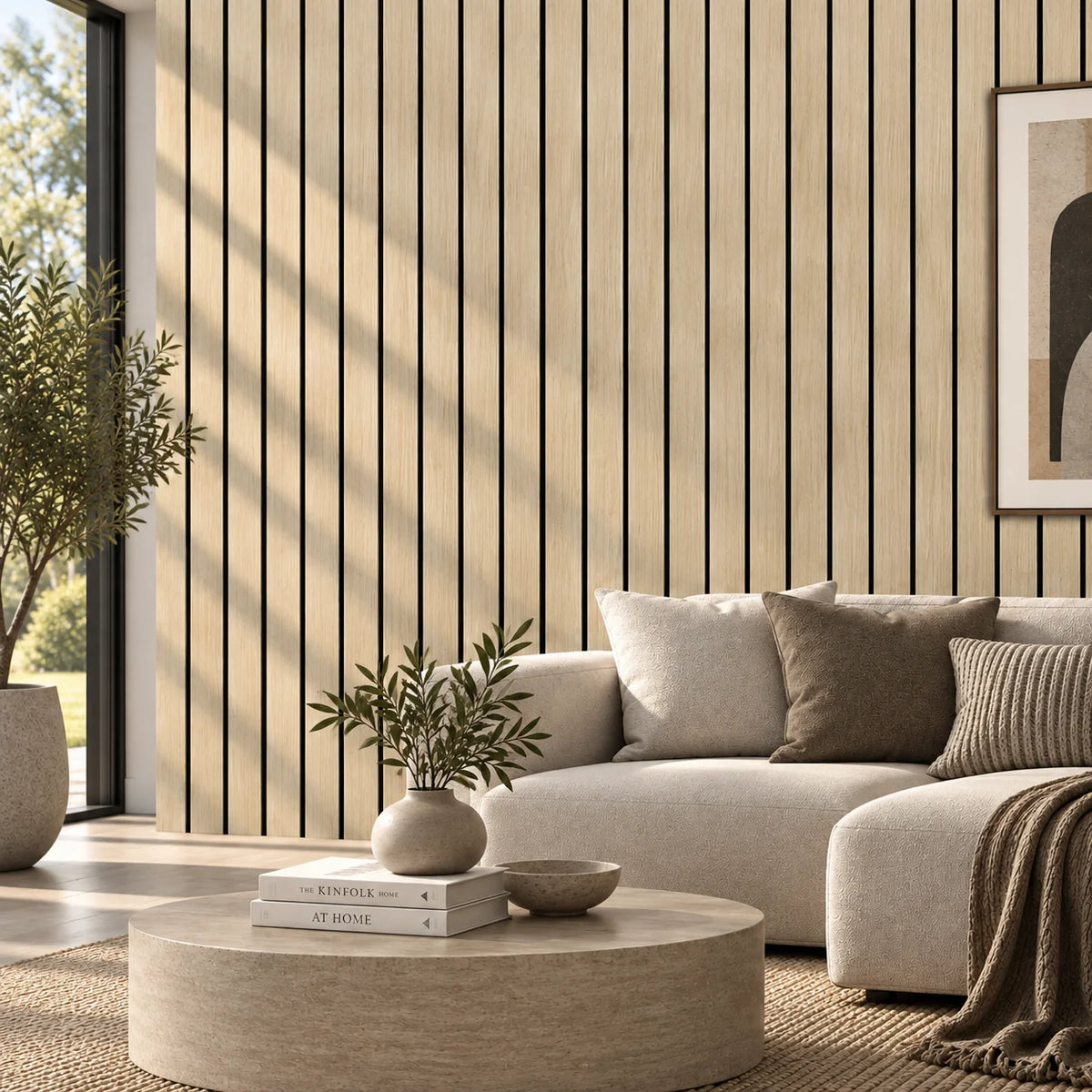 Grand Wide Slat Acoustic Wall Panels- 5cm Wide - Multiple Colour Options