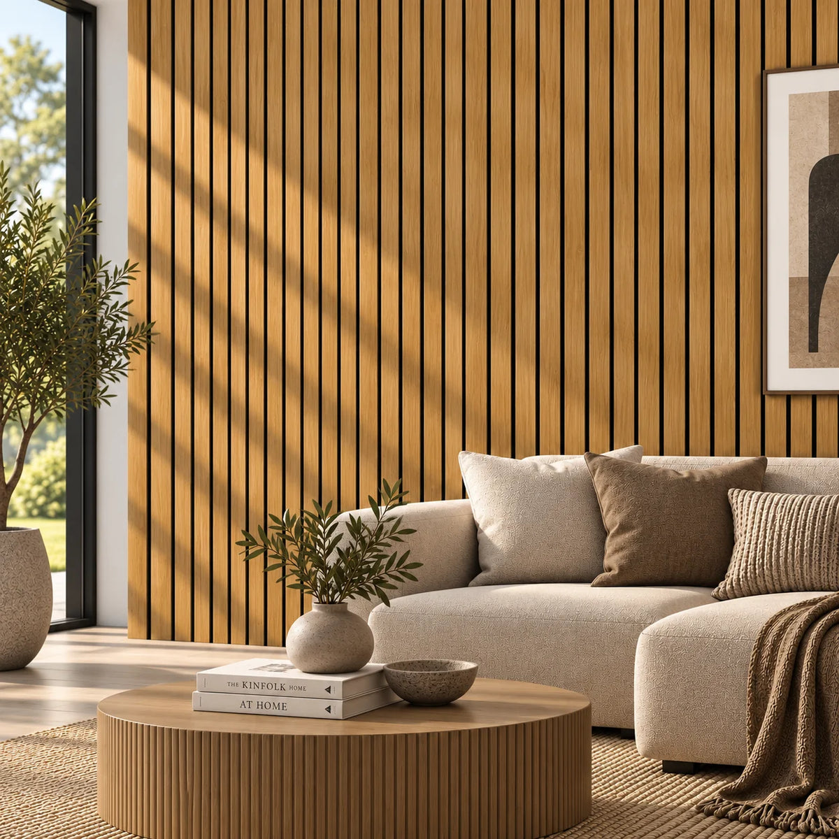 Grand Wide Slat Acoustic Wall Panels- 5cm Wide - Multiple Colour Options