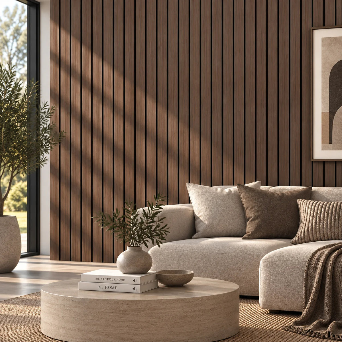 Grand Wide Slat Acoustic Wall Panels- 5cm Wide - Multiple Colour Options