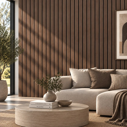 Grand Wide Slat Acoustic Wall Panels- 5cm Wide - Multiple Colour Options
