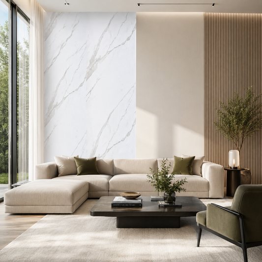 White Marble Wall Board - 240cm | Premium Marble Effect PVC Wall Cladding