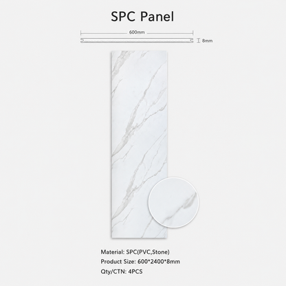 White Marble Wall Board - 240cm | Premium Marble Effect PVC Wall Cladding