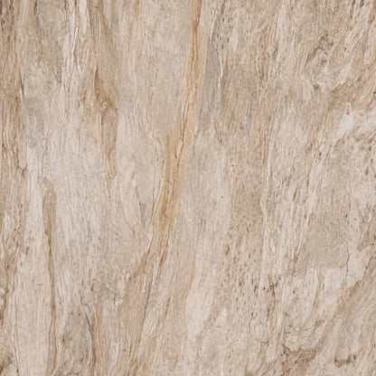 Close-up texture panel of a cream stone PVC wall cladding board, showing realistic warm beige tones, natural mineral veining, and textured stone finish for modern interiors.