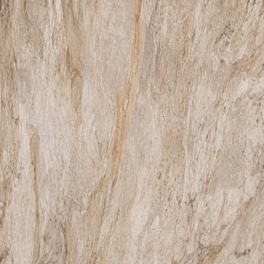 Close-up texture panel of a cream stone PVC wall cladding board, showing realistic warm beige tones, natural mineral veining, and textured stone finish for modern interiors.