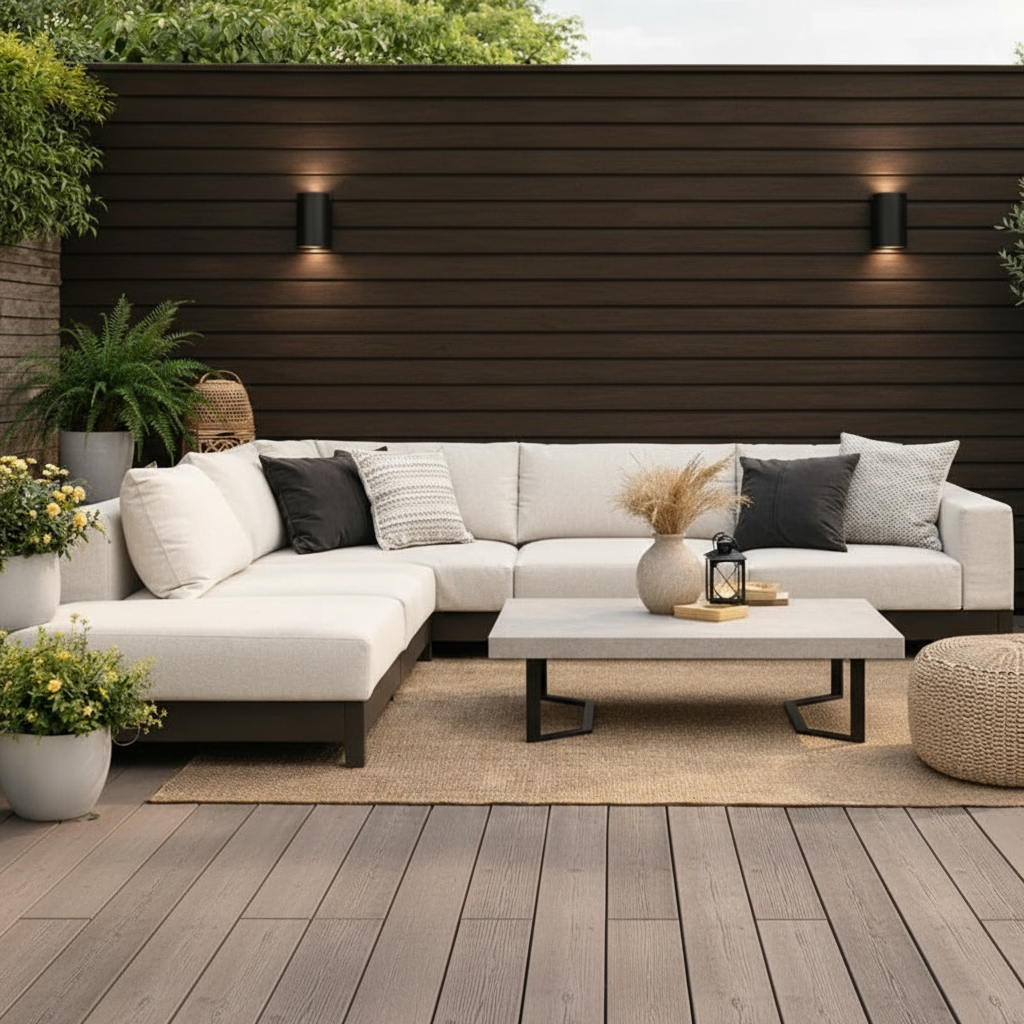 Dark Brown Outdoor Wall Cladding by Churchill Panels for a traditional wood-look exterior.