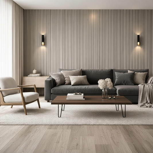 Dark Grey PVC Wall Panel - 240cm (1 pack / 8pcs)