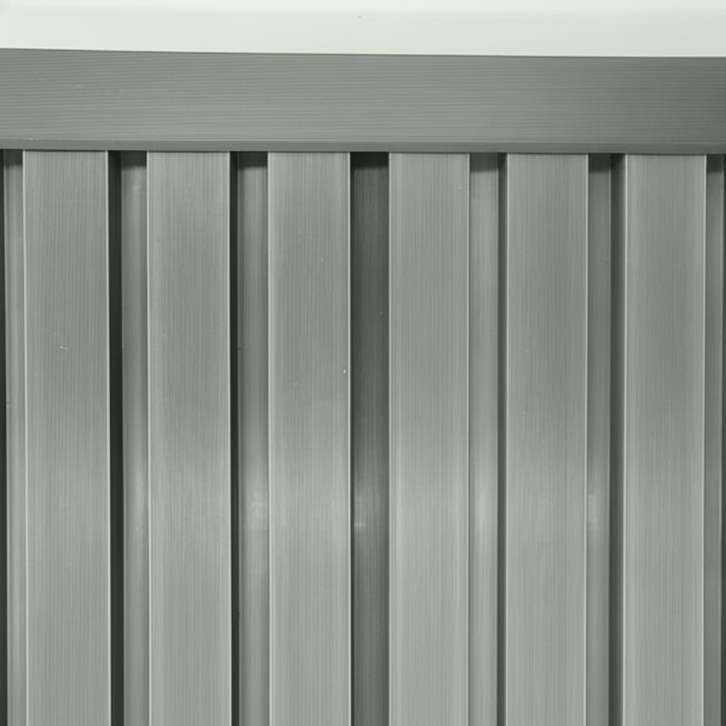 UV resistant Grey wall panel trim color matched for a consistent and high end aesthetic.