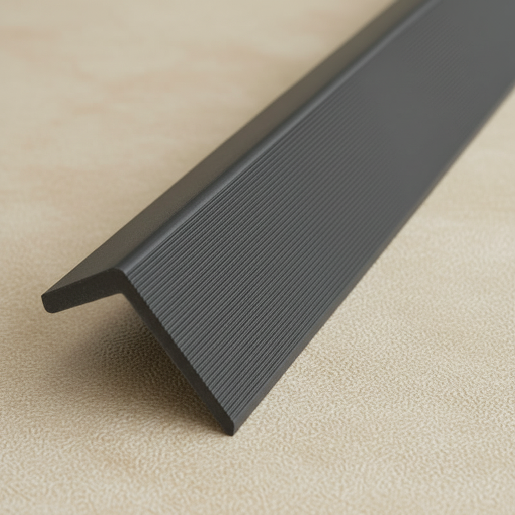Durable Grey composite architectural trim for external corners and structural edge definition.