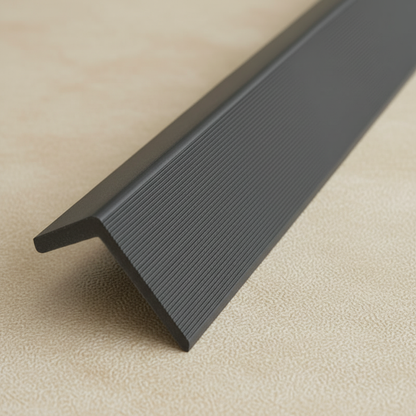Durable Grey composite architectural trim for external corners and structural edge definition.