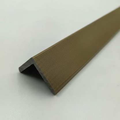 High-angle texture shot of a Khaki architectural trim, highlighting its durable and minimalist surface finish.