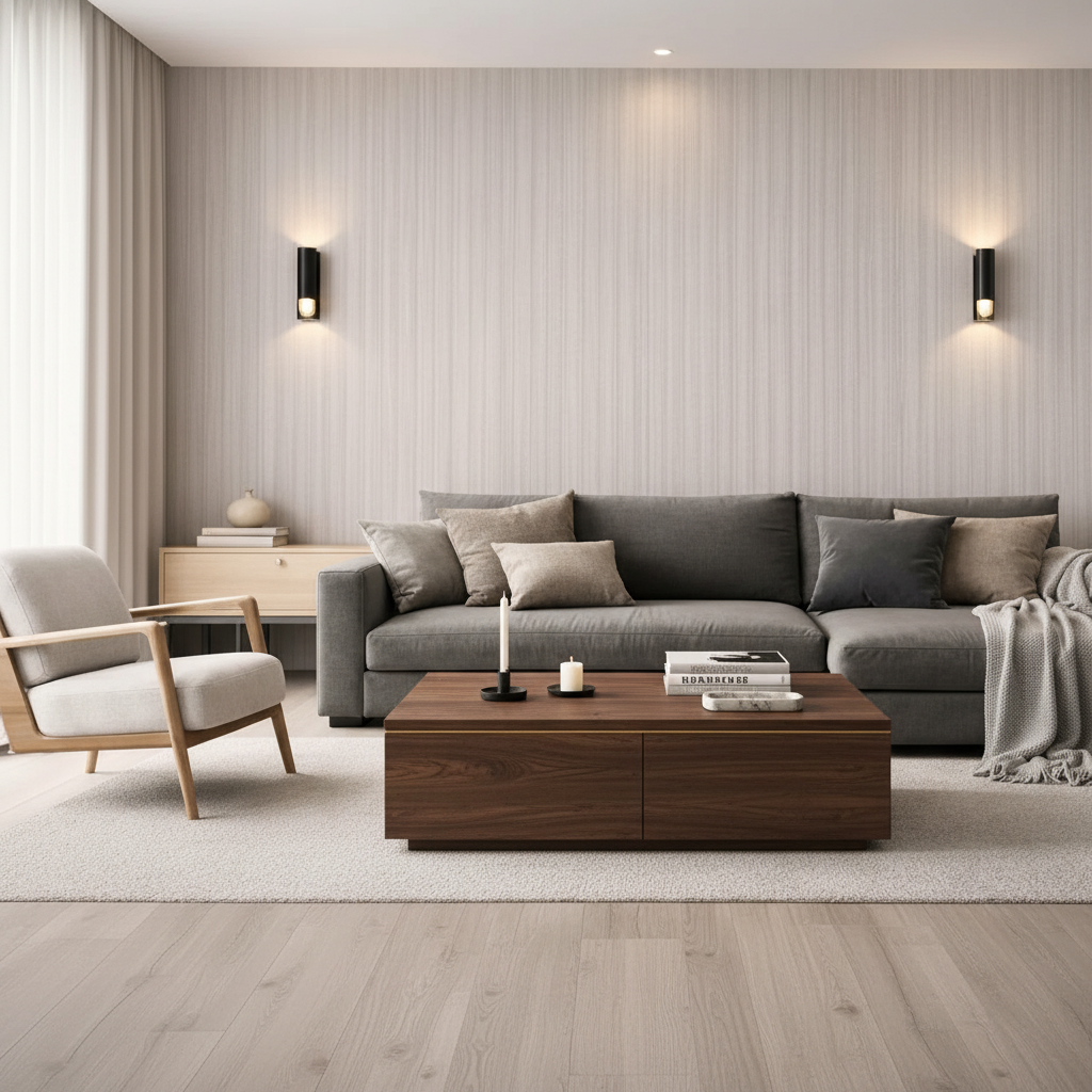 Light Grey PVC Wall Panel - 240cm (1 pack / 8pcs)
