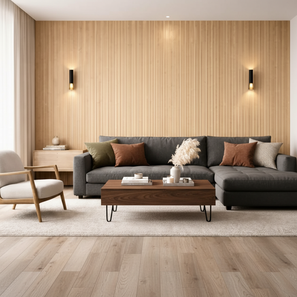 Oak PVC Wall Panel - 240cm (1 pack / 8pcs)