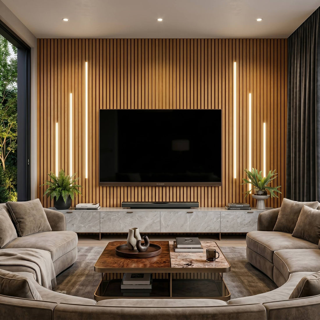 Premium Slat Wall Panel LED Lighting Kit | White Strips & Remote ...